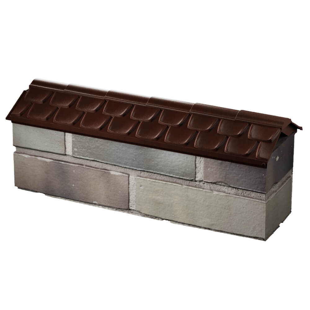 Парапет Zking Эльбрус Коричневый с посадкой на 0.5 кирпича (130мм) в Копейске фото