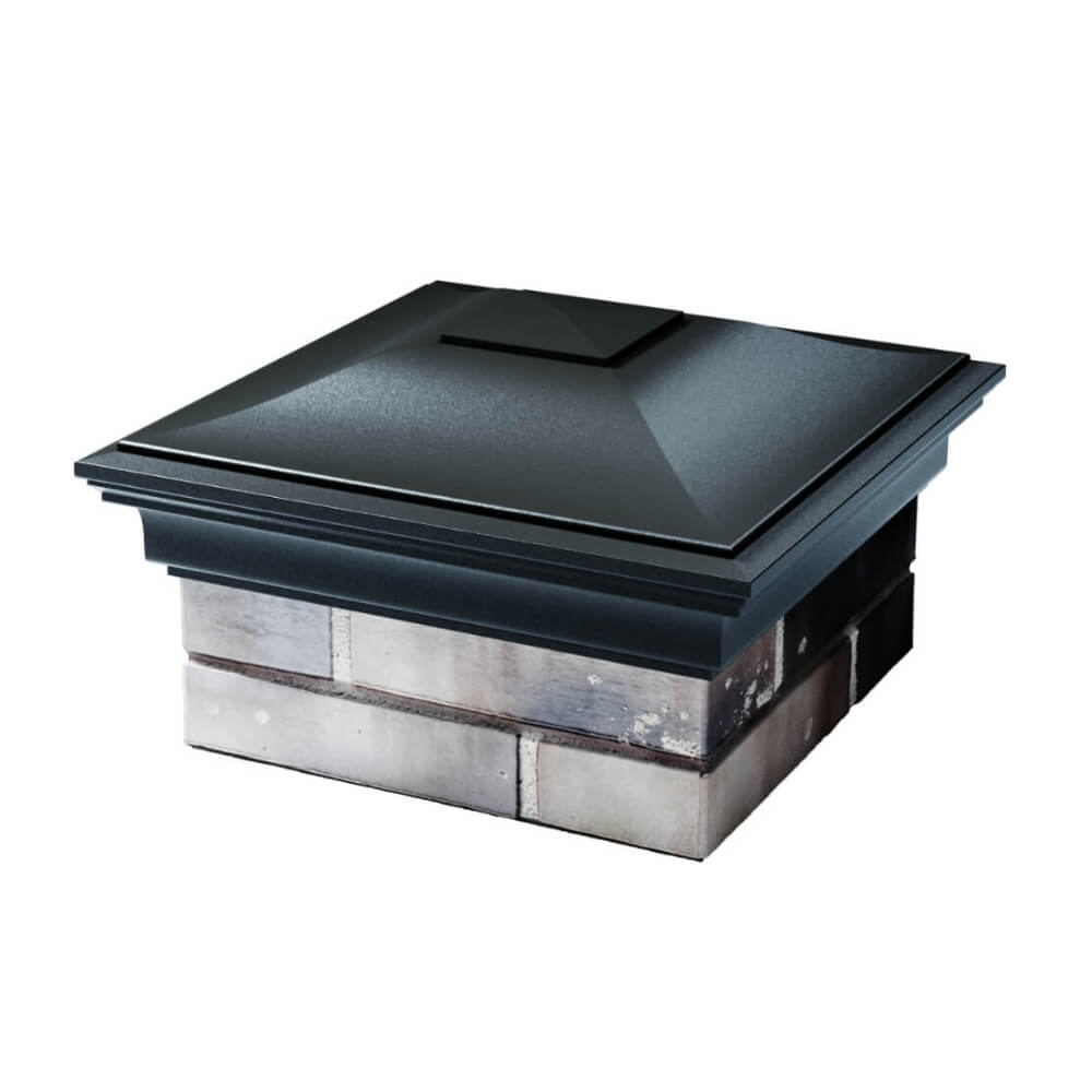 Колпак Zking Монблан Черный на столб 1.5х1.5 еврокирпича 0.7НФ (355х355мм) в Копейске фото