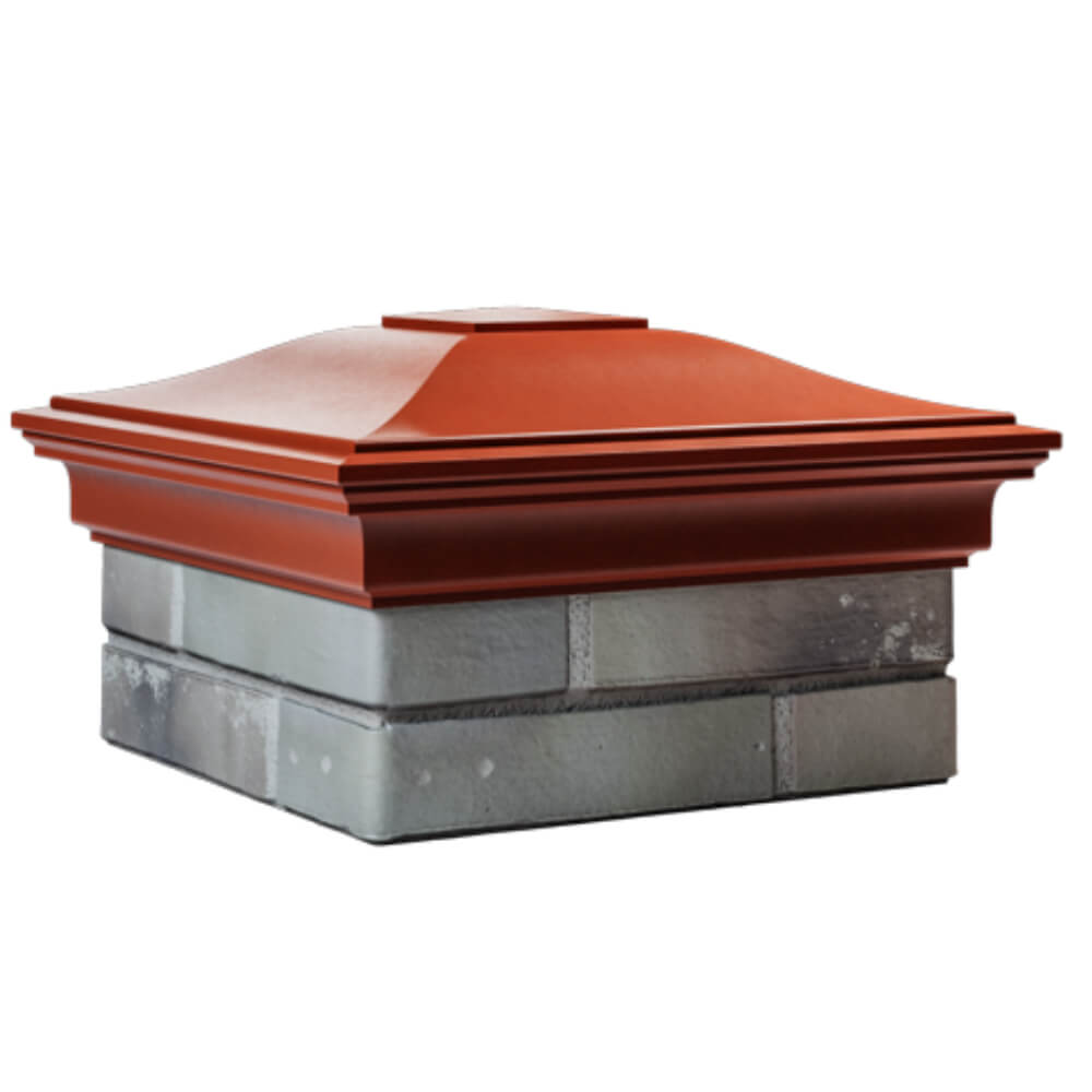 Колпак Zking Монблан Красный на столб 1.5х1.5 кирпича (385х385мм) в Копейске фото