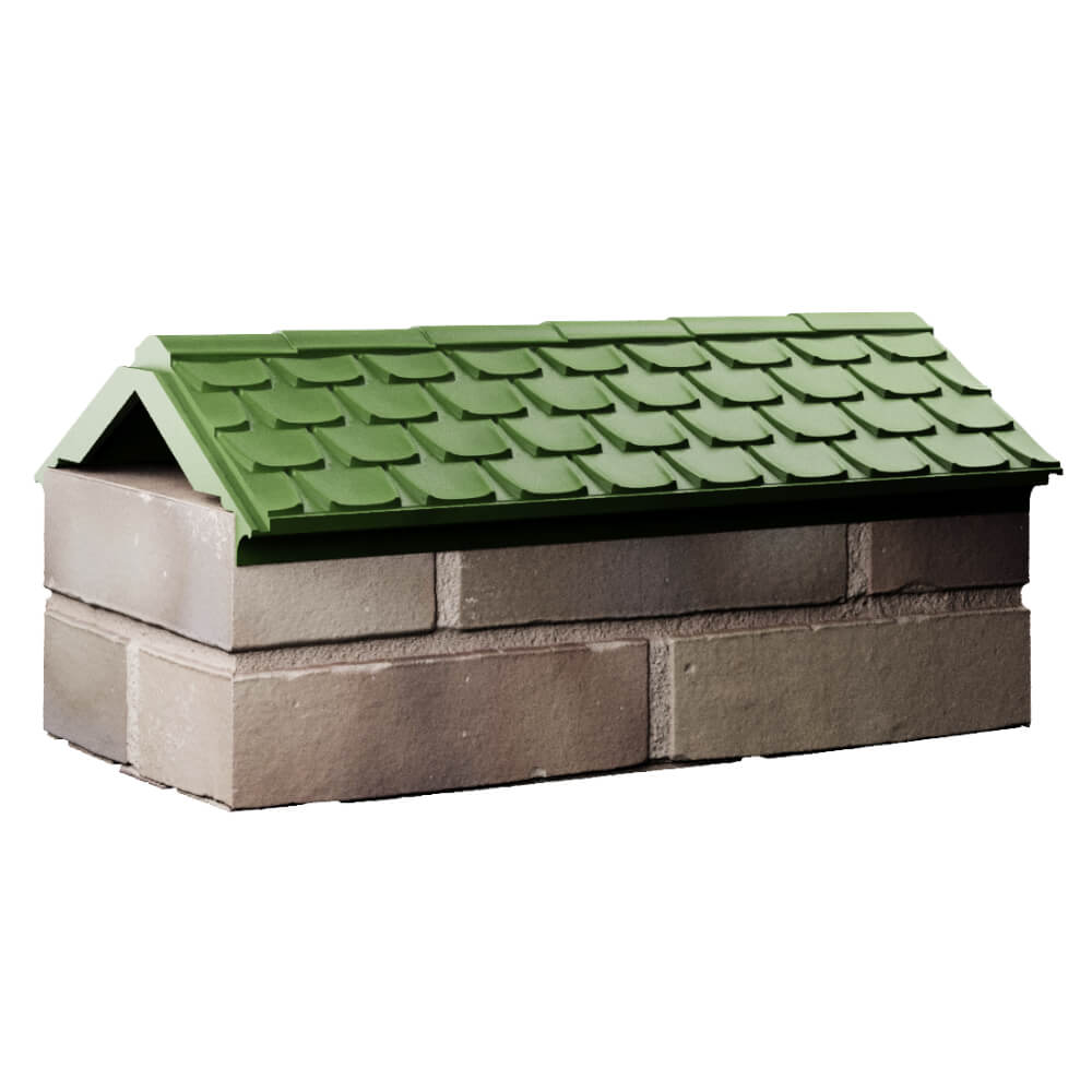 Парапет Zking Эльбрус Зеленый с посадкой на 1 кирпич (255мм) Копейск фото