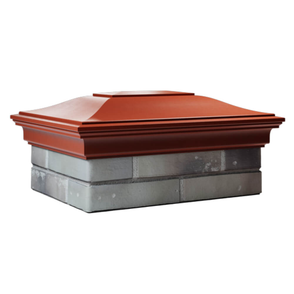 Колпак Zking Монблан Красный на столб 2х1.5 кирпича (515х385мм) в Копейске фото