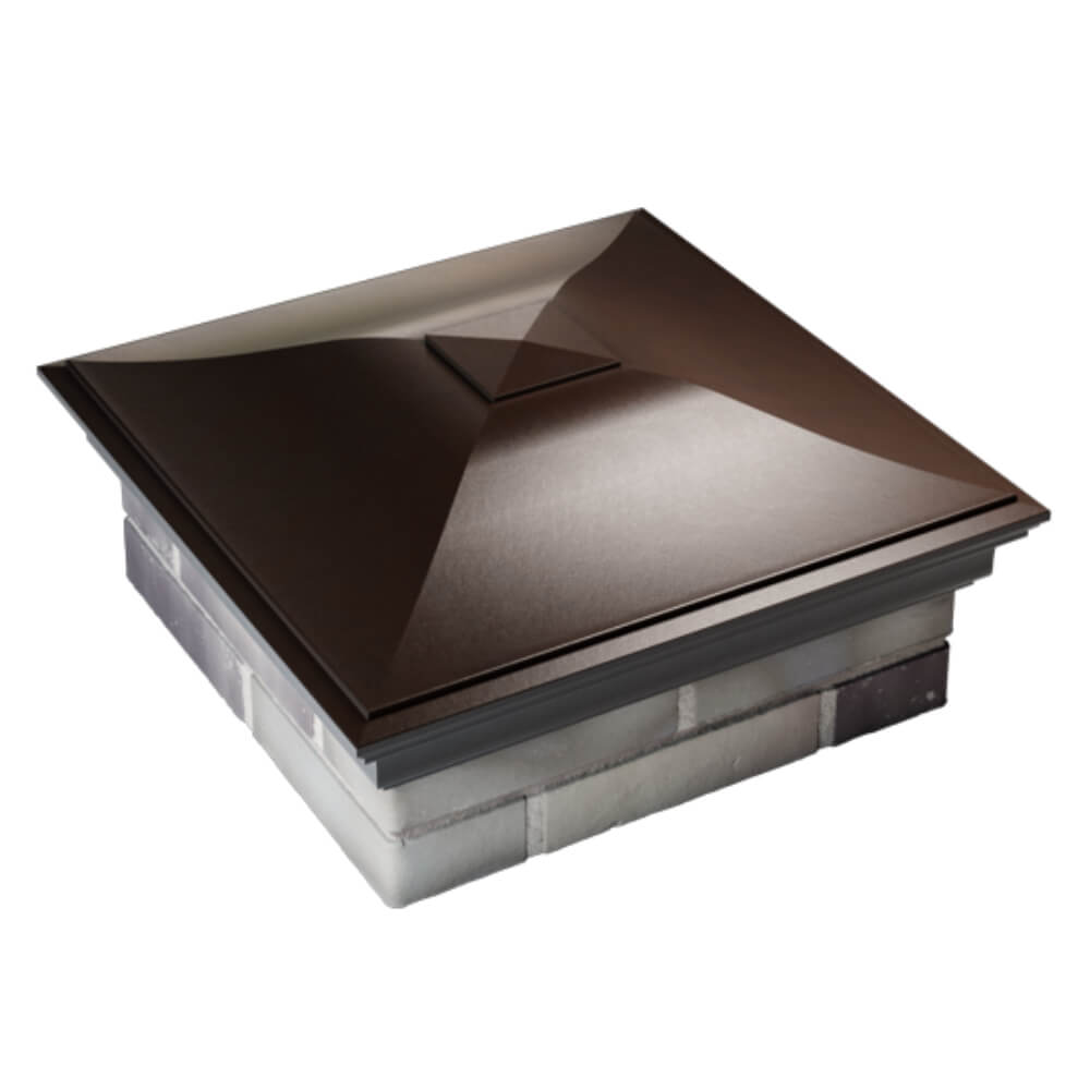 Колпак Zking Монблан Коричневый на столб 2х2 кирпича (515х515мм) Копейск фото