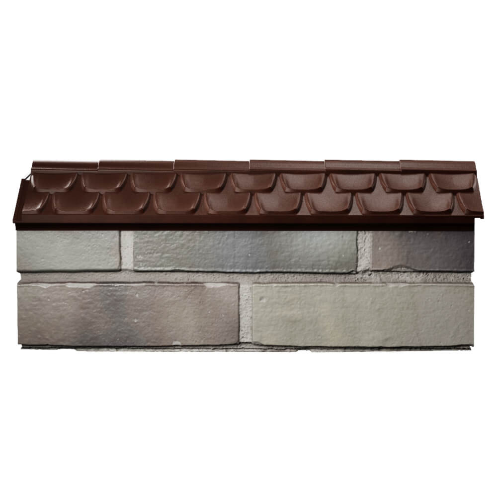 Парапет Zking Эльбрус Коричневый с посадкой на 0.5 кирпича (130мм) в Копейске фото