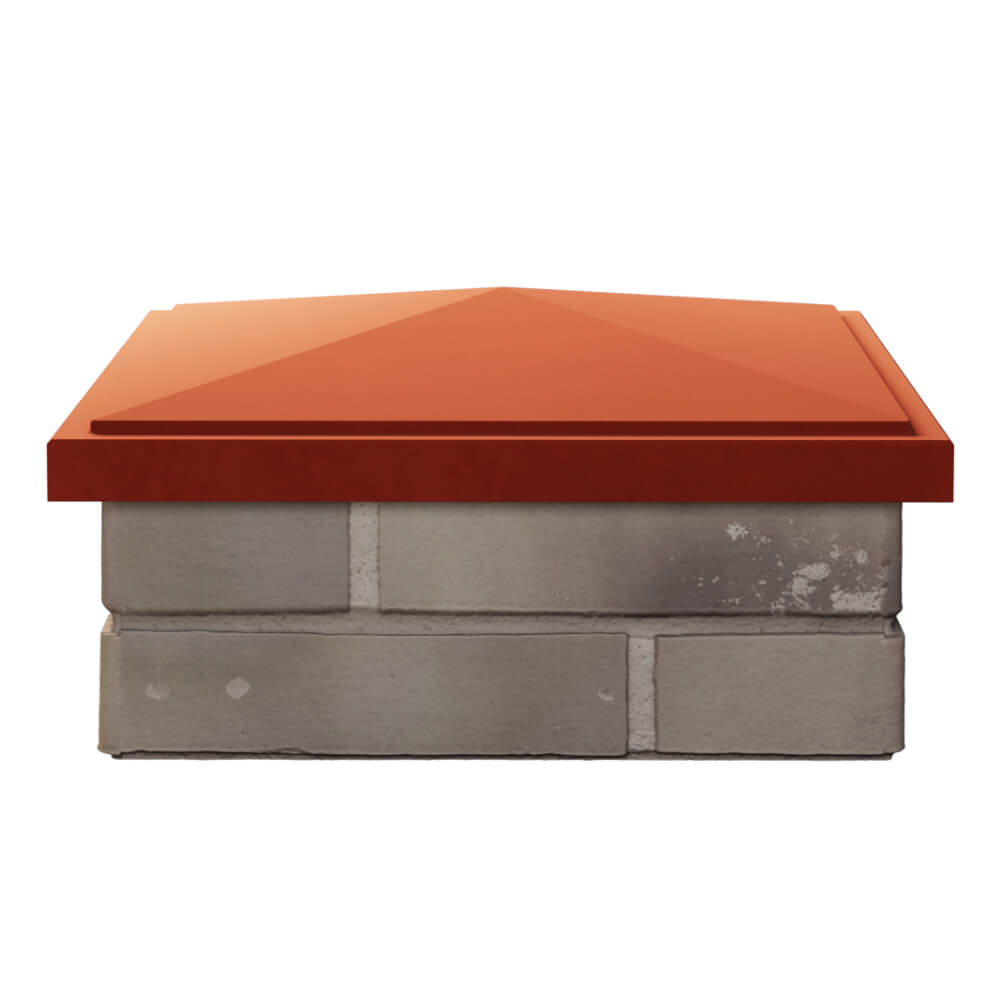 Колпак Zking БонаМоно Красный на столб 1.5х1.5 кирпича (385х385, 400х400мм) Копейск фото