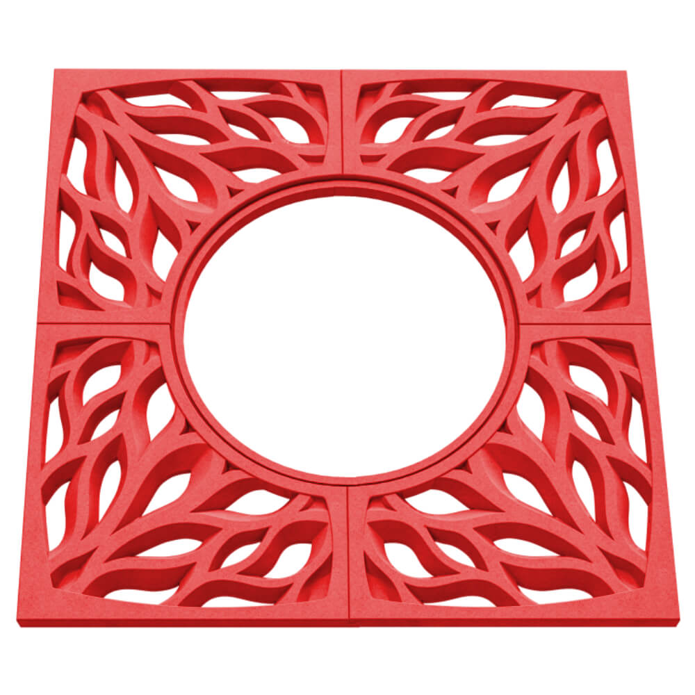 Приствольная решетка для дерева ZKING CRUST 1.2х1.2м Красная в Копейске фото