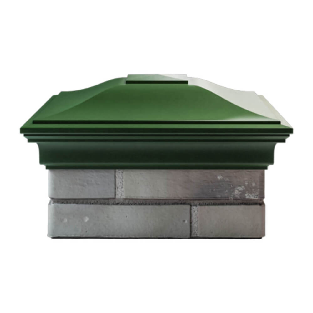 Колпак Zking Монблан Зеленый на столб 1.5х1.5 еврокирпича 0.7НФ (355х355мм) Копейск фото