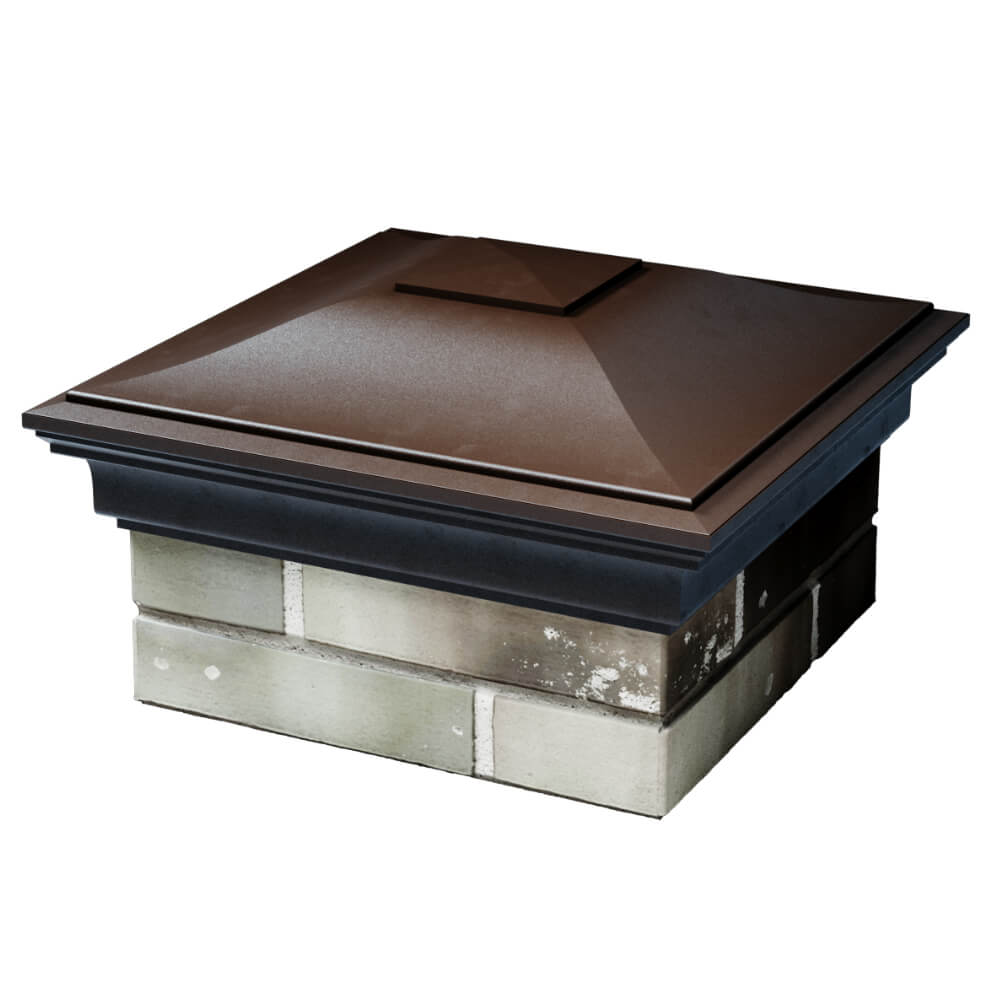 Колпак Zking Монблан Коричневый на столб 1.5х1.5 кирпича (385х385мм) в Копейске фото