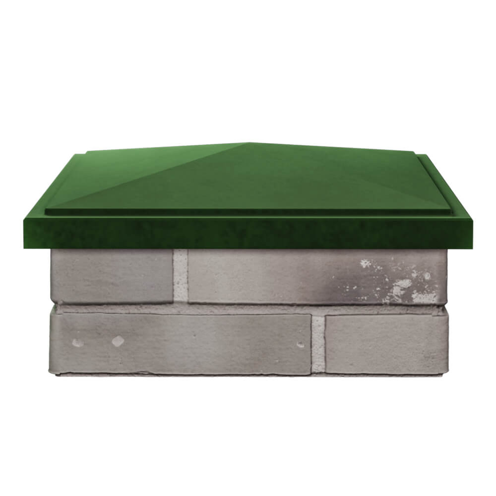 Колпак Zking БонаМоно Зеленый на столб 1.5х1.5 кирпича (385х385, 400х400мм) Копейск фото