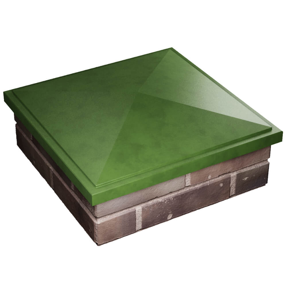 Колпак Zking БонаМоно Зеленый на столб 2х2 кирпича (515х515, 530х530мм) в Копейске фото