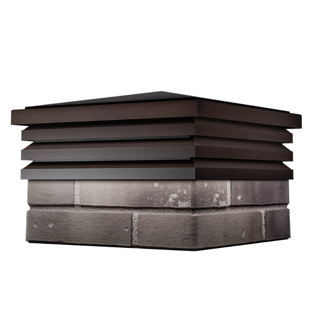 Колпак Zking Бона ХайТек Коричневый на столб 1.5х1.5 кирпича (385х385мм) в Копейске фото