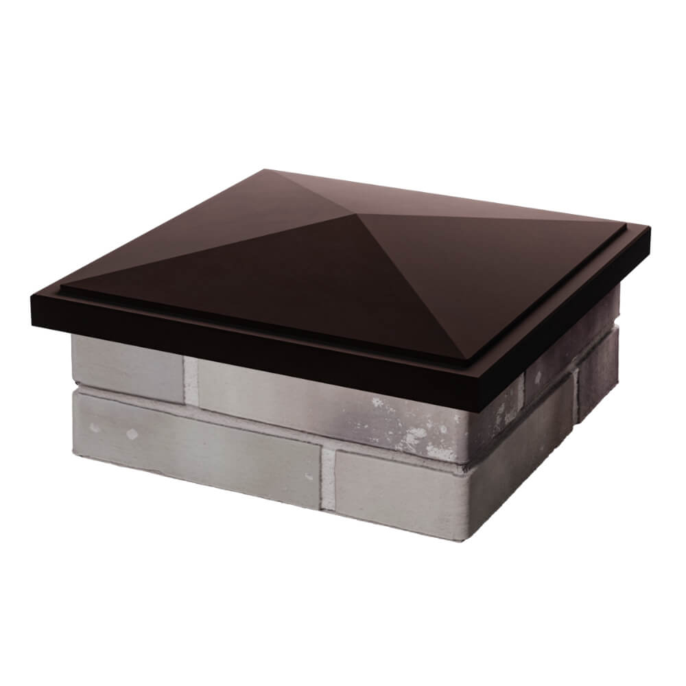 Колпак Zking БонаМоно Коричневый на столб 1.5х1.5 кирпича (385х385, 400х400мм) в Копейске фото