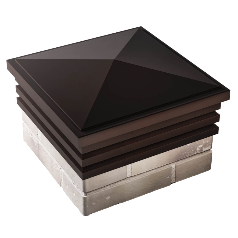 Колпак Zking Бона ХайТек Коричневый на столб 1.5х1.5 кирпича (385х385мм) в Копейске фото