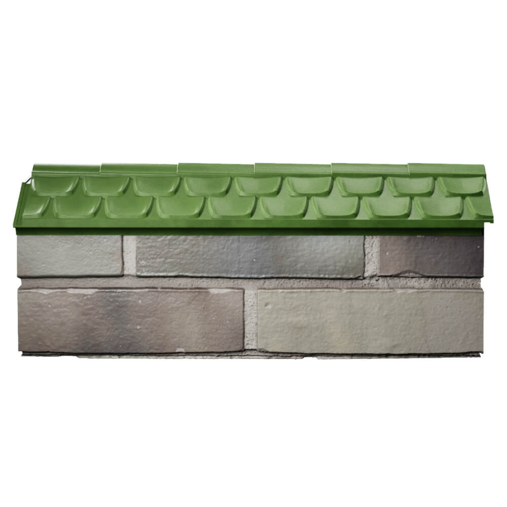 Парапет Zking Эльбрус Зеленый с посадкой на 0.5 кирпича (130мм) в Копейске фото