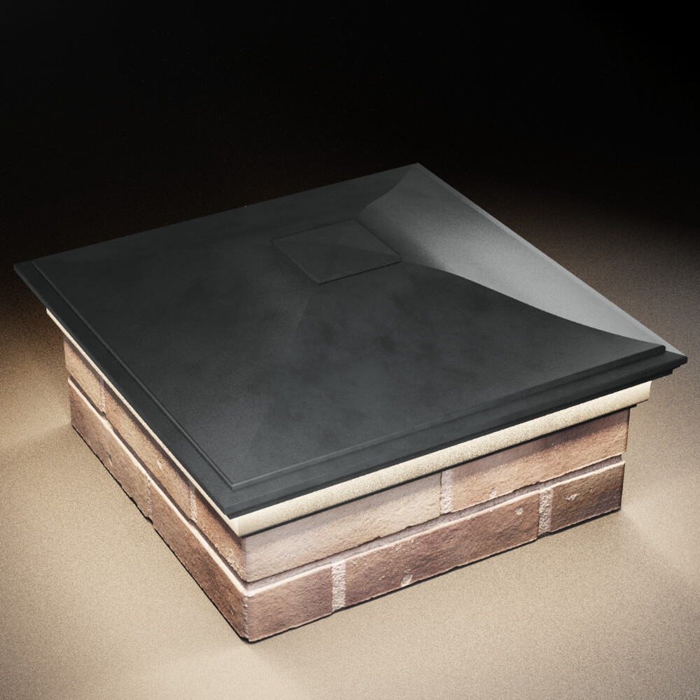 Колпак Zking Монблан Серый на столб 2х2 кирпича (515х515мм) c подсветкой в Копейске фото