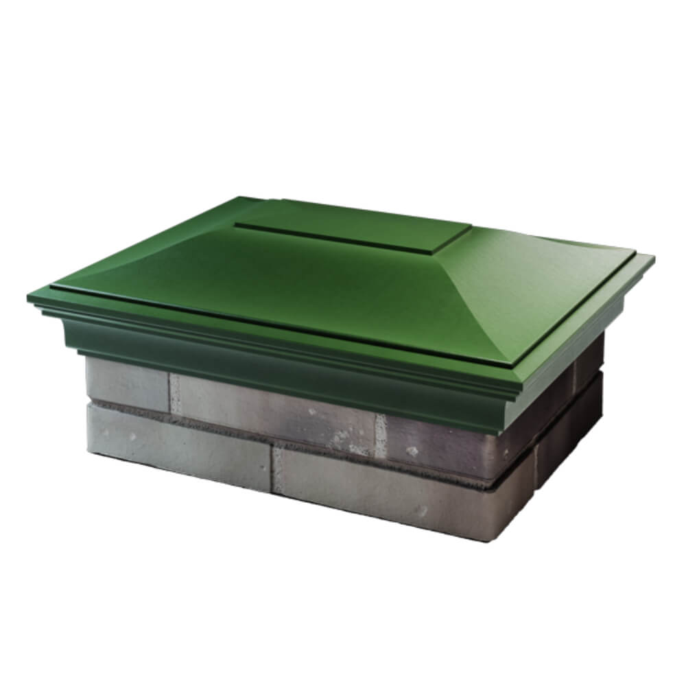 Колпак Zking Монблан Зеленый на столб 2х1.5 кирпича (515х385мм) в Копейске фото