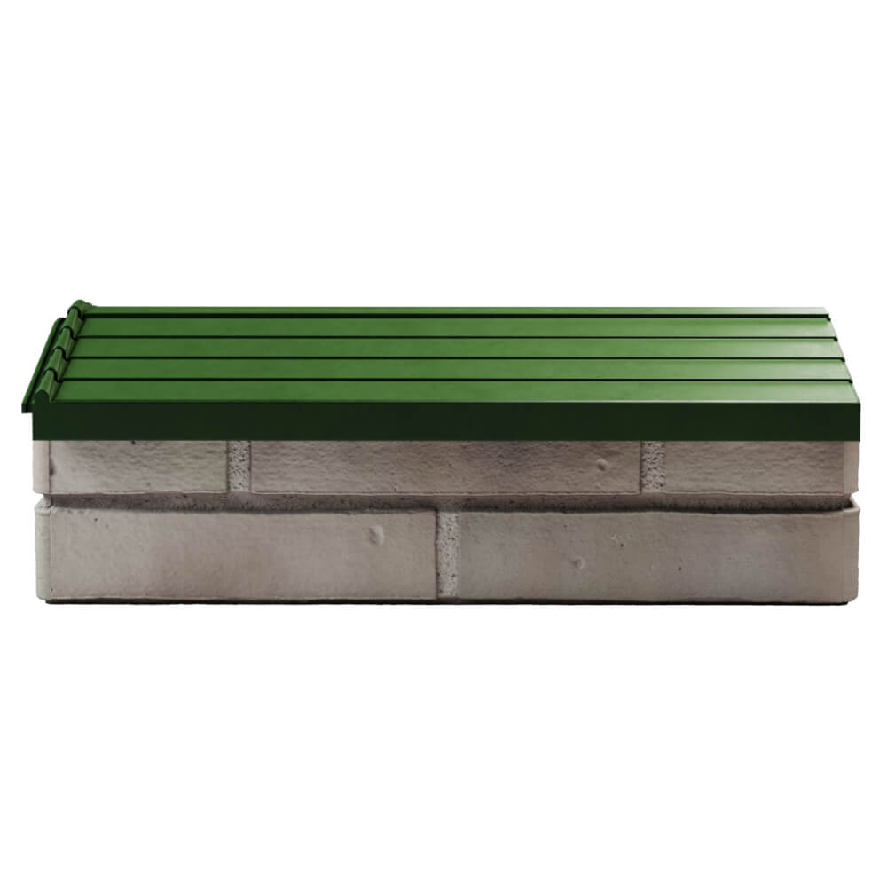 Парапет Zking Бона ХайТек Зеленый с посадкой на 1 кирпич (200/225/255мм) в Копейске фото