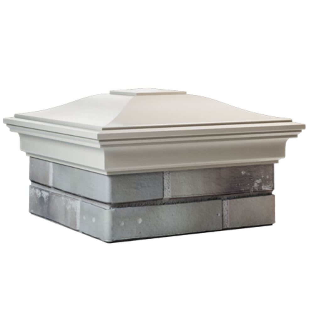 Колпак Zking Монблан Бежевый на столб 1.5х1.5 кирпича (385х385мм) в Копейске фото