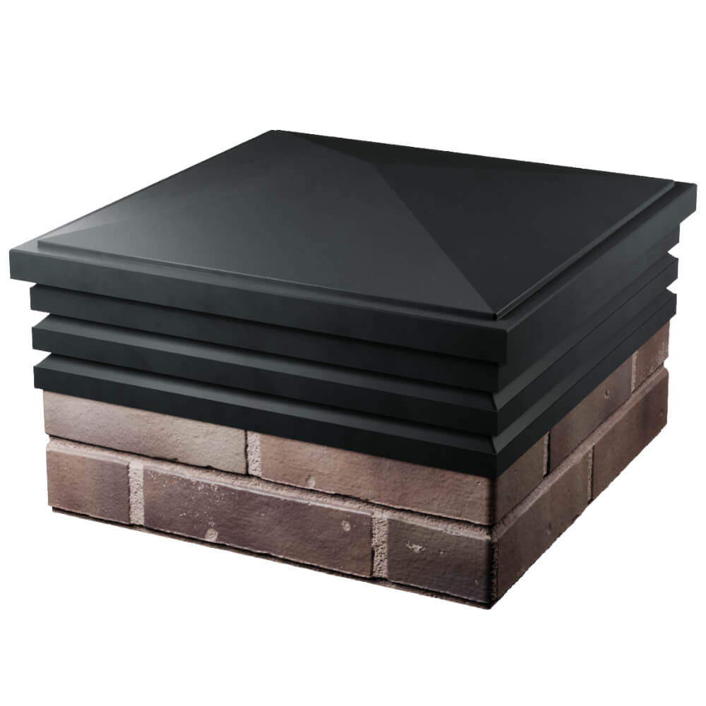 Колпак Zking Бона ХайТек Черный на столб 2х2 кирпича (513х513мм) в Копейске фото