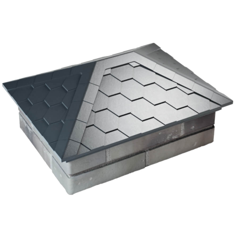 Колпак Zking Эверест Серый на столб 2х1.5 кирпича (520х390мм) Копейск фото