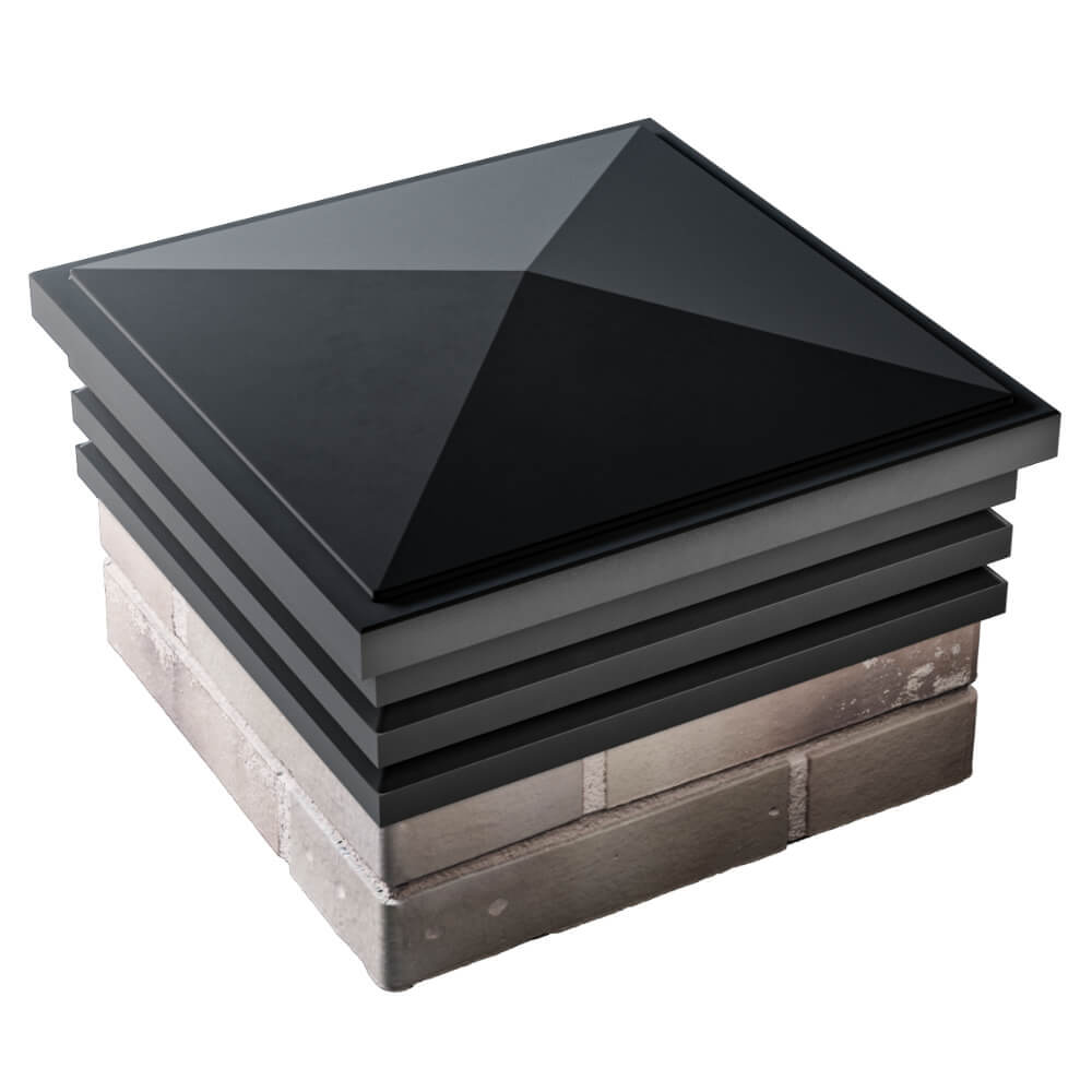 Колпак Zking Бона ХайТек Черный на столб 1.5х1.5 кирпича (385х385мм) в Копейске фото