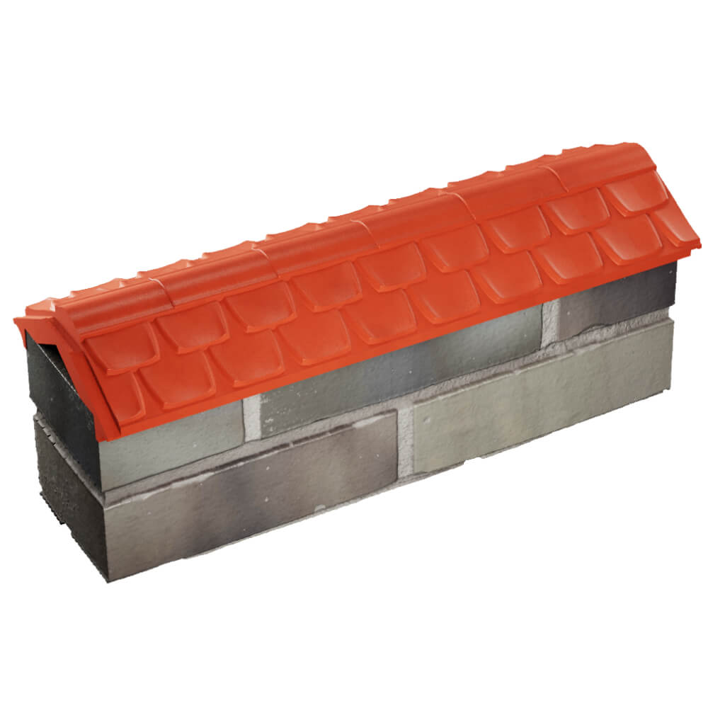 Парапет Zking Эльбрус Красный с посадкой на 0.5 кирпича (130мм) в Копейске фото