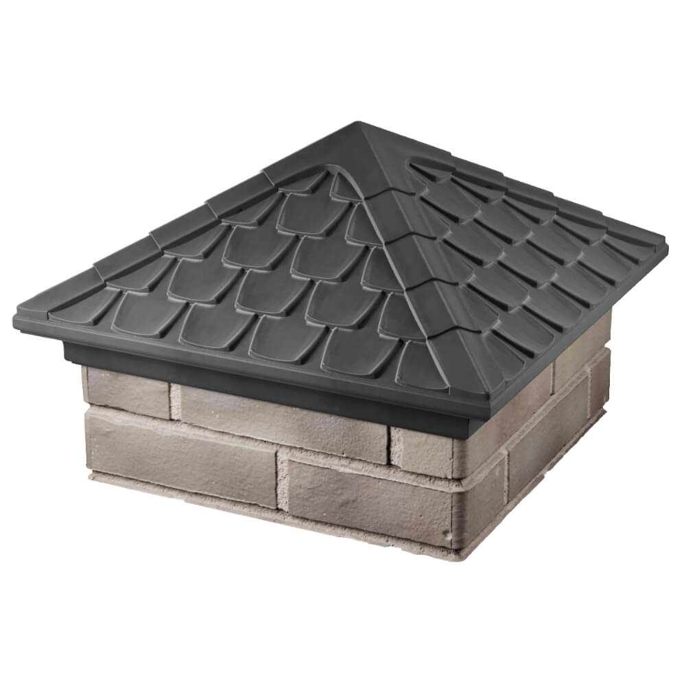 Колпак Zking Эльбрус Серый на столб 1.5х1.5 кирпича (385х385мм) в Копейске фото