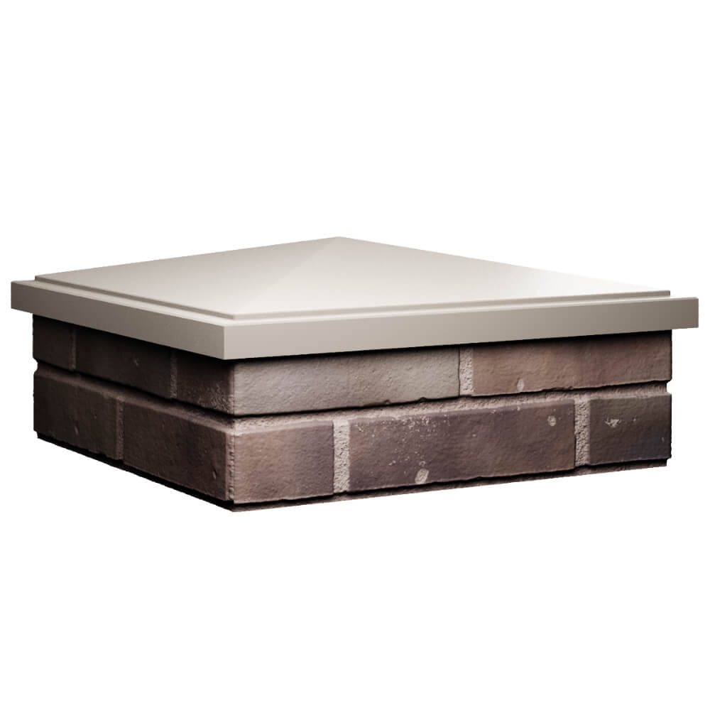 Колпак Zking БонаМоно Бежевый на столб 2х2 кирпича (515х515, 530х530мм) в Копейске фото