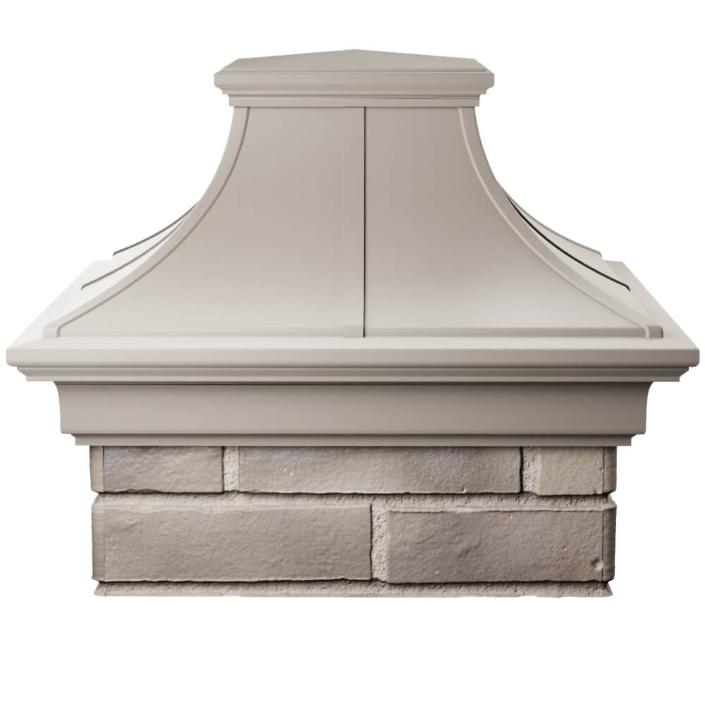 Колпак Zking Монблан Премиум Бежевый на столб 1.5х1.5 кирпича (385х385мм) Копейск фото