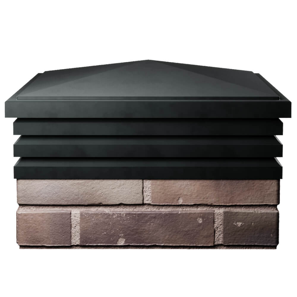 Колпак Zking Бона ХайТек Черный на столб 2х2 кирпича (513х513мм) Копейск фото