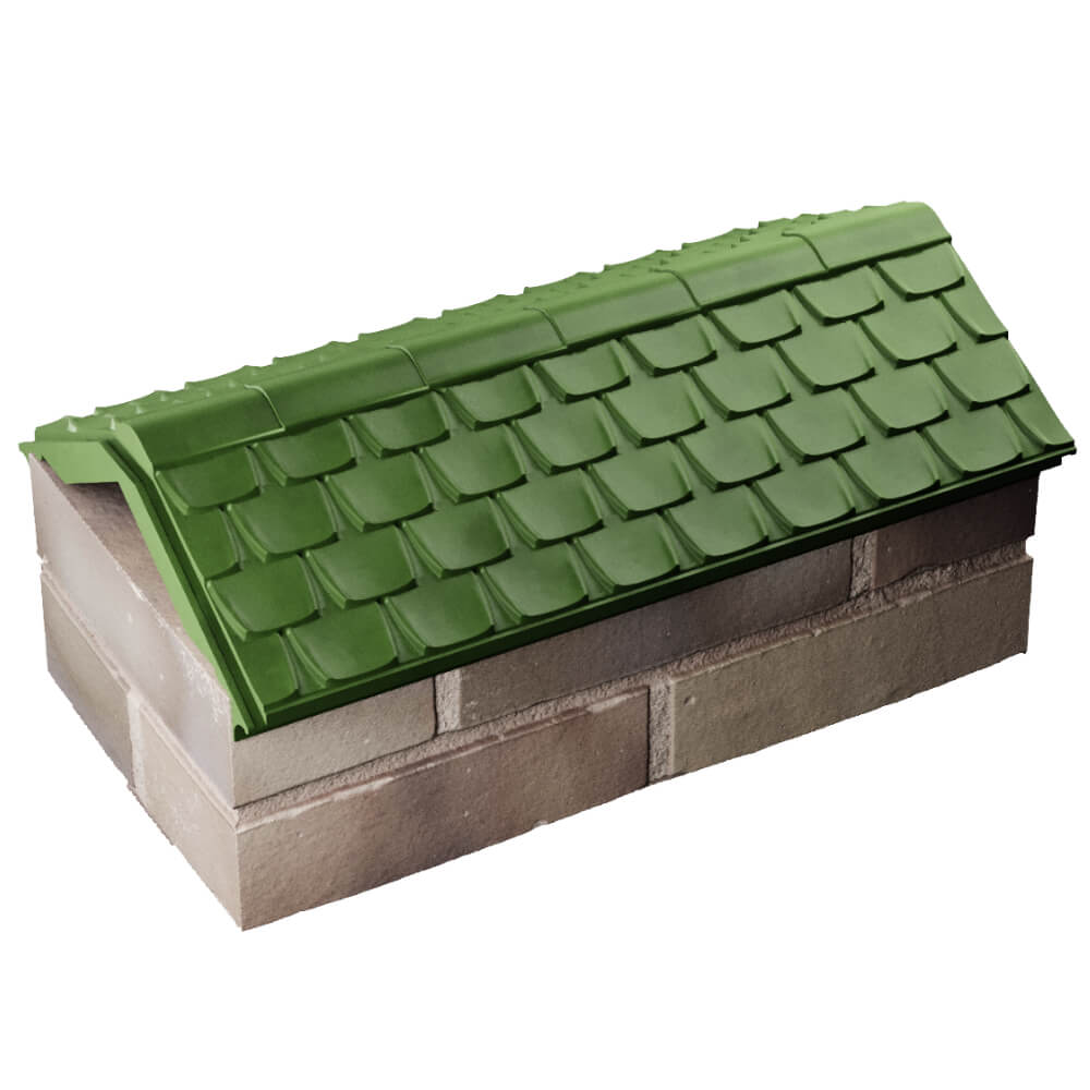 Парапет Zking Эльбрус Зеленый с посадкой на 1 кирпич (255мм) в Копейске фото