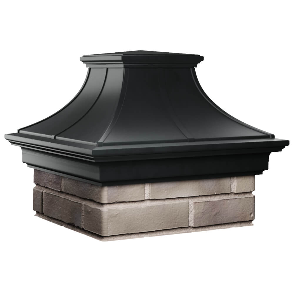 Колпак Zking Монблан Премиум Черный на столб 1.5х1.5 кирпича (385х385мм) в Копейске фото