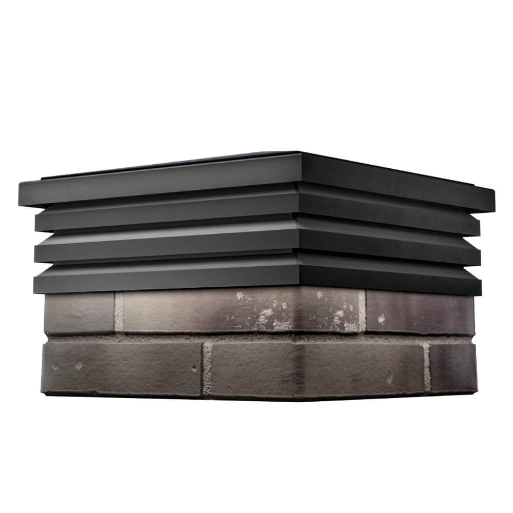 Колпак Zking Бона ХайТек Черный на столб 1.5х1.5 кирпича (385х385мм) в Копейске фото