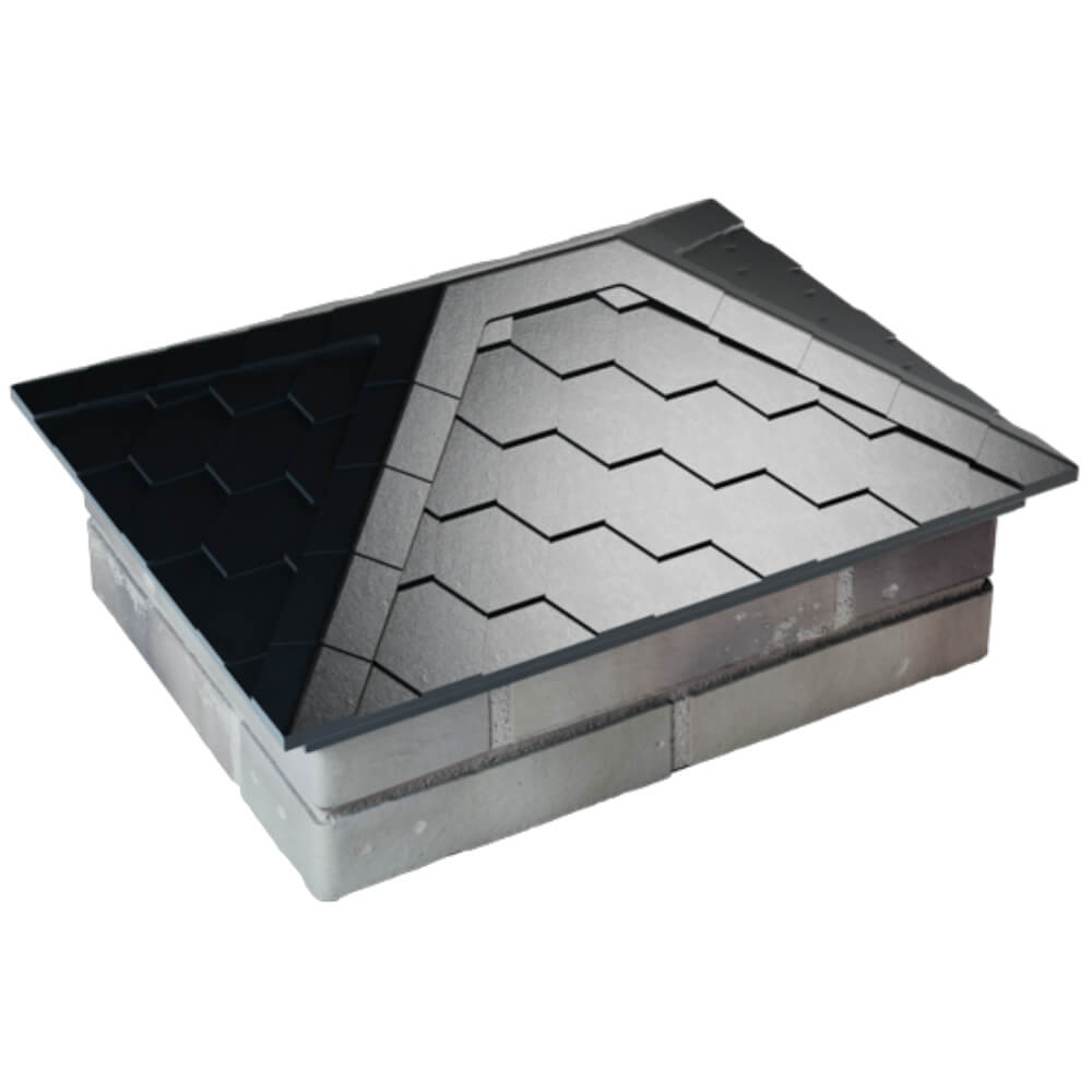 Колпак Zking Эверест Черный на столб 2х1.5 кирпича (520х390мм) Копейск фото