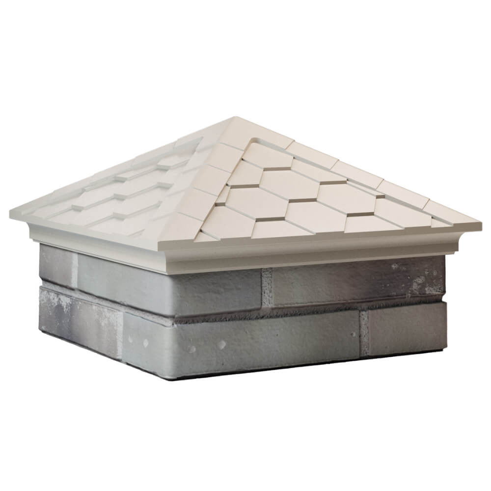 Колпак Zking Эверест Бежевый на столб 1.5х1.5 кирпича (390х390мм) в Копейске фото