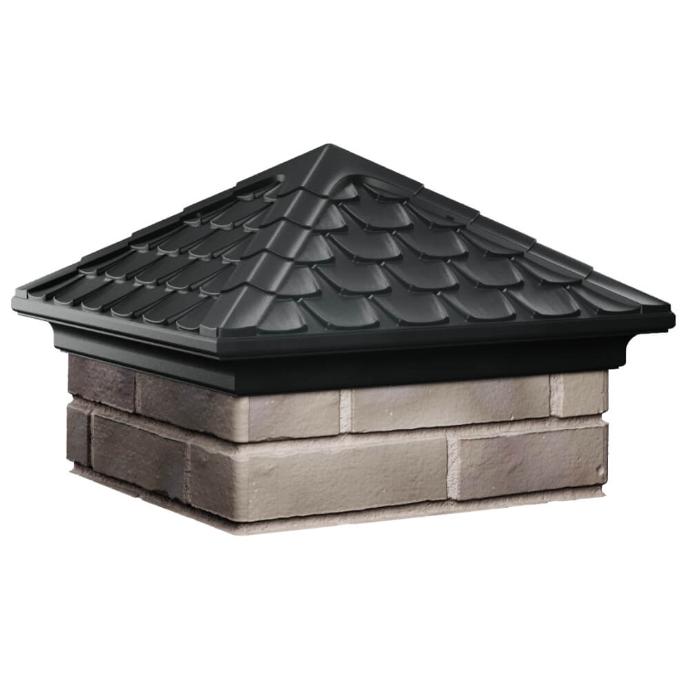 Колпак Zking Эльбрус Черный на столб 1.5х1.5 кирпича (385х385мм) в Копейске фото