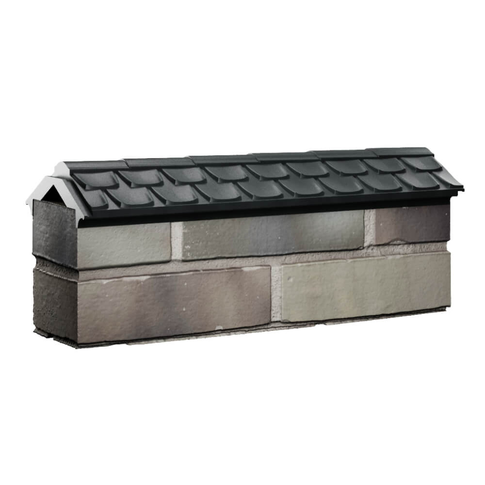 Парапет Zking Эльбрус Черный с посадкой на 0.5 кирпича (130мм) Копейск фото