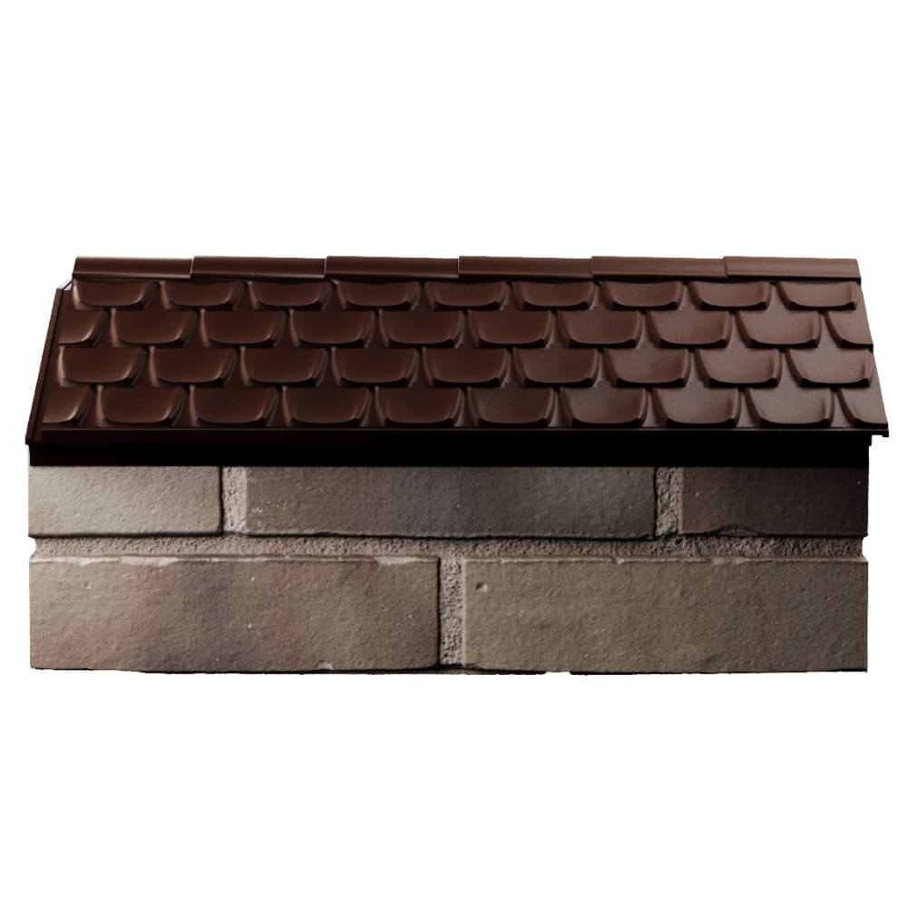 Парапет Zking Эльбрус Коричневый с посадкой на 1 кирпич (255мм) в Копейске фото