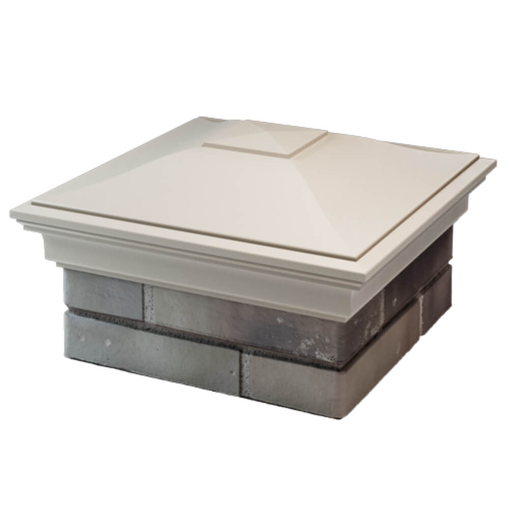 Колпак Zking Монблан Бежевый на столб 1.5х1.5 кирпича (385х385мм) в Копейске фото