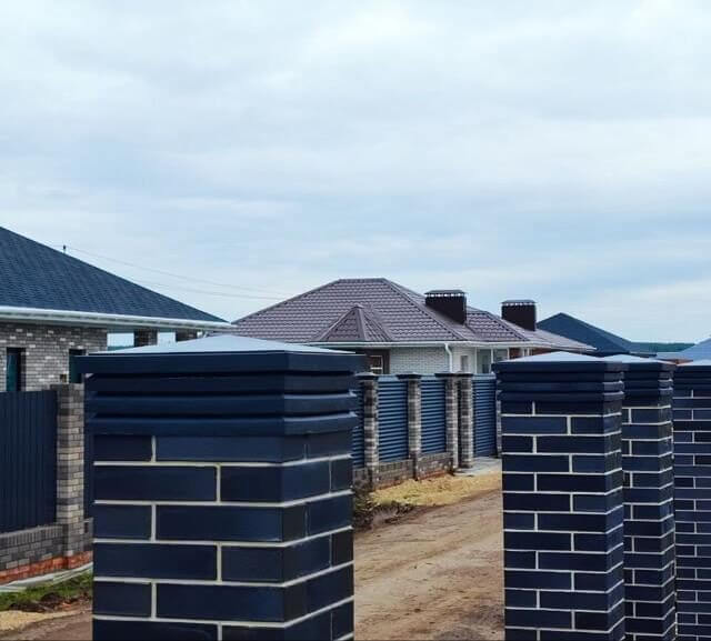 Колпак Zking Бона ХайТек Серый на столб 1.5х1.5 кирпича (385х385мм) в Копейске фото