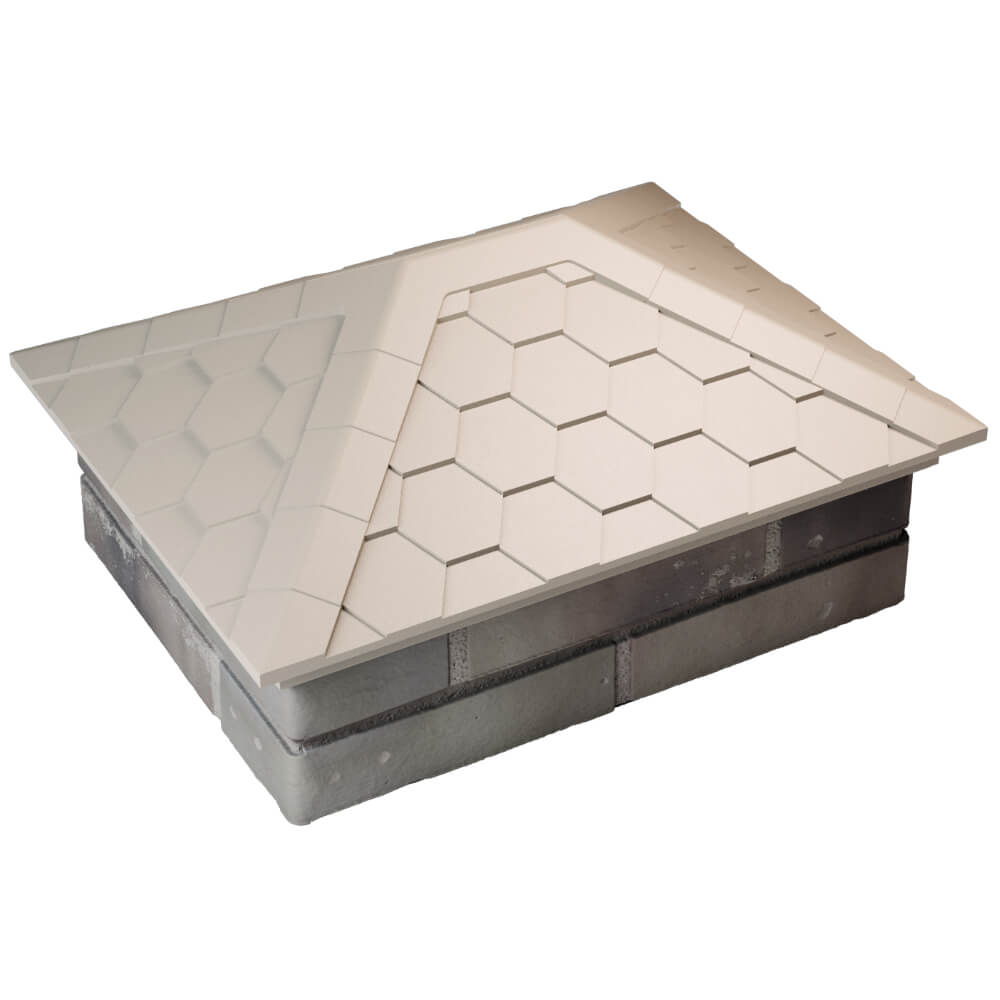 Колпак Zking Эверест Бежевый на столб 2х1.5 кирпича (520х390мм) Копейск фото