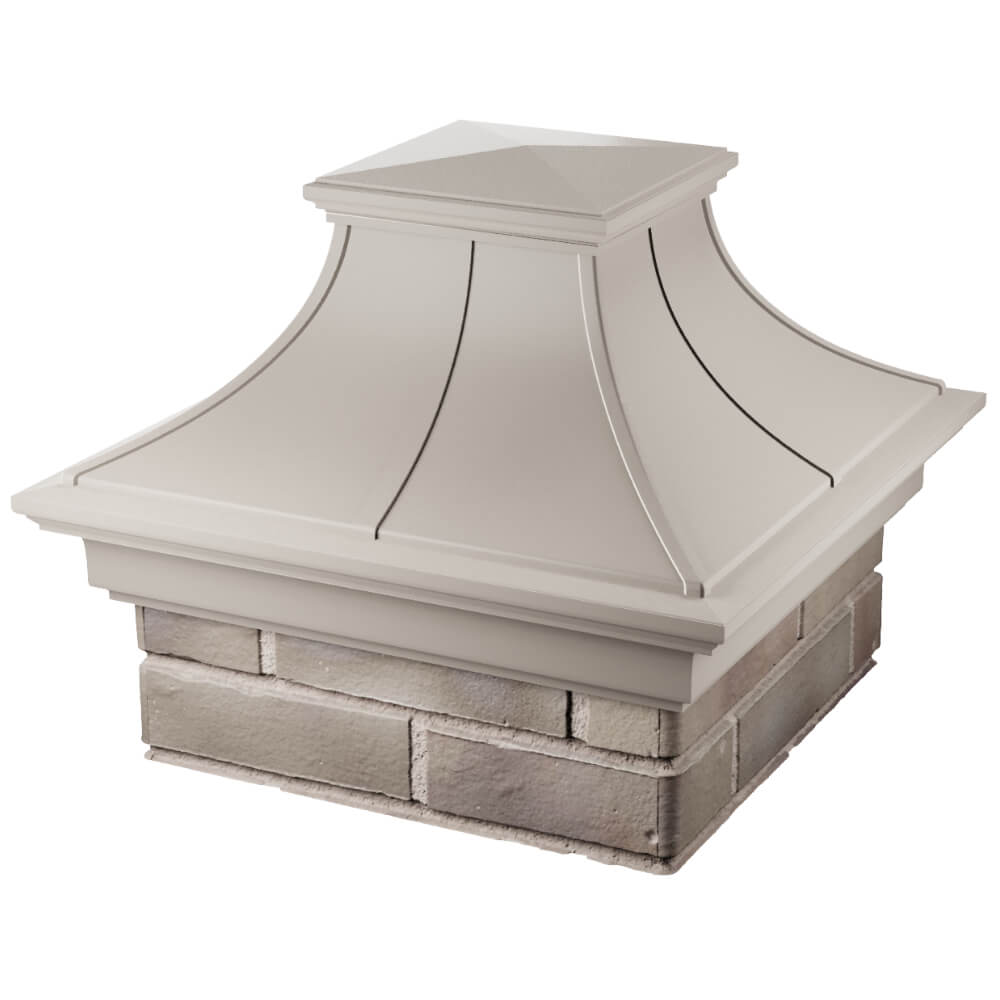 Колпак Zking Монблан Премиум Бежевый на столб 1.5х1.5 кирпича (385х385мм) в Копейске фото