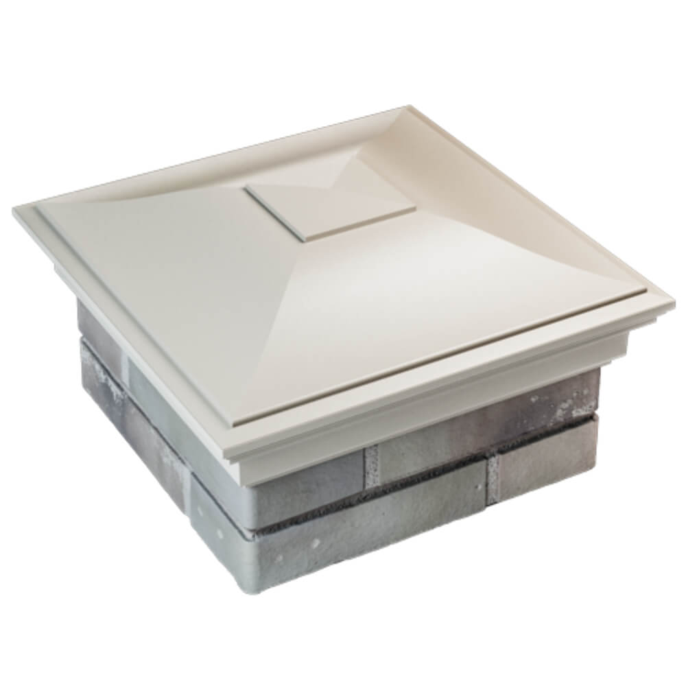 Колпак Zking Монблан Бежевый на столб 1.5х1.5 кирпича (385х385мм) в Копейске фото