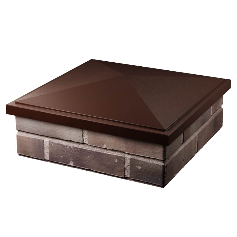 Колпак Zking БонаМоно Коричневый на столб 2х2 кирпича (515х515, 530х530мм) в Копейске фото