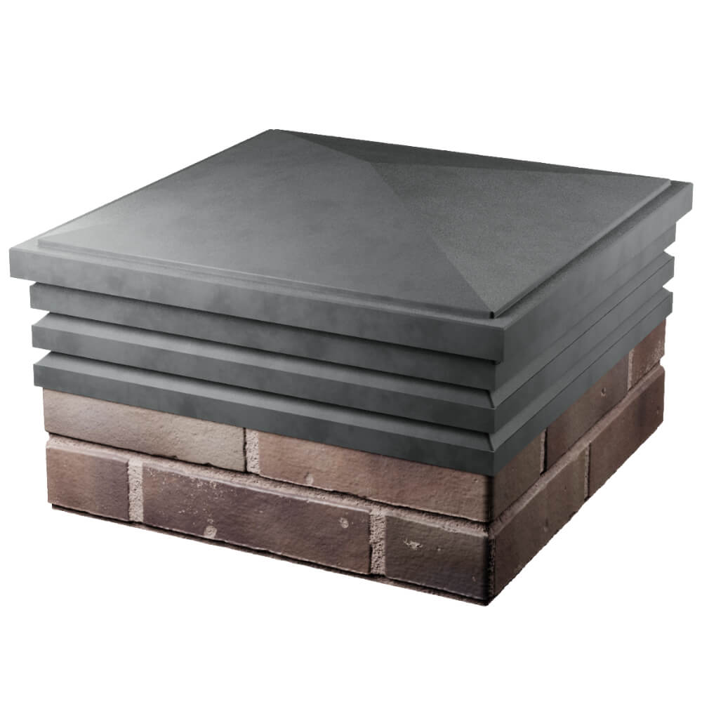 Колпак Zking Бона ХайТек Серый на столб 2х2 кирпича (513х513мм) в Копейске фото