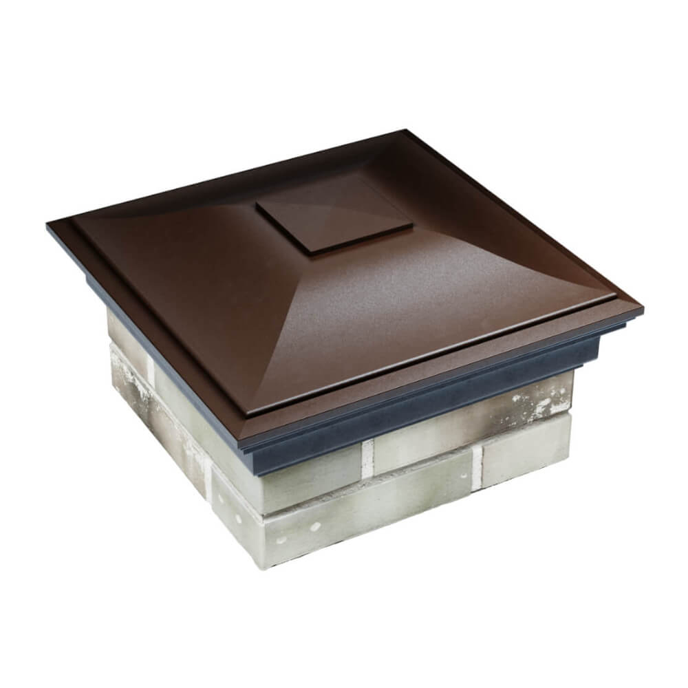 Колпак Zking Монблан Коричневый на столб 1.5х1.5 еврокирпича 0.7НФ (355х355мм) в Копейске фото