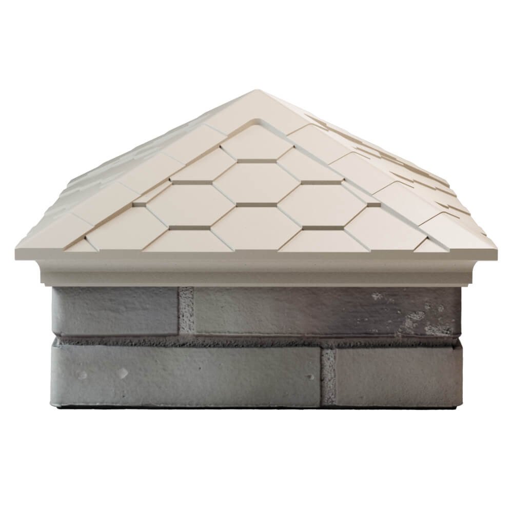 Колпак Zking Эверест Бежевый на столб 1.5х1.5 кирпича (390х390мм) Копейск фото