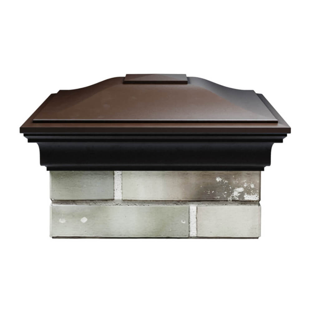 Колпак Zking Монблан Коричневый на столб 1.5х1.5 еврокирпича 0.7НФ (355х355мм) Копейск фото