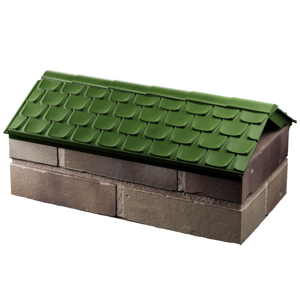 Парапет Zking Эльбрус Зеленый с посадкой на 1 кирпич (255мм) в Копейске фото