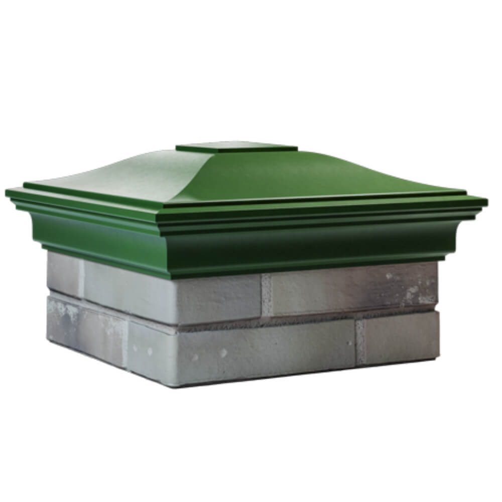 Колпак Zking Монблан Зеленый на столб 1.5х1.5 кирпича (385х385мм) в Копейске фото