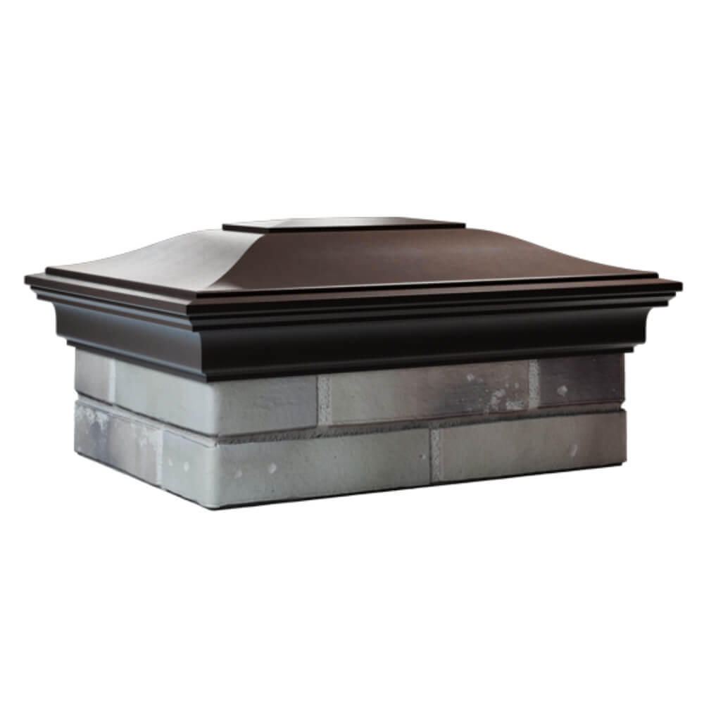 Колпак Zking Монблан Коричневый на столб 2х1.5 кирпича (515х385мм) в Копейске фото